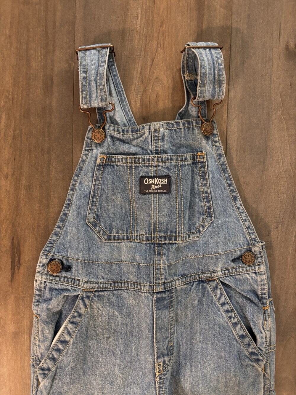 Osh Kosh B'Gosh Classic Blue Denim Bib Overalls Toddler Size 4